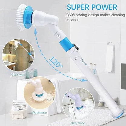 Rechargeable Spin Scrubber Long Handle Cleaning Brush (free home delivery)